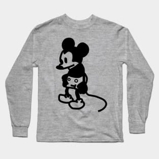 Sad Mouse in Steamboat Willie 1928 Long Sleeve T-Shirt